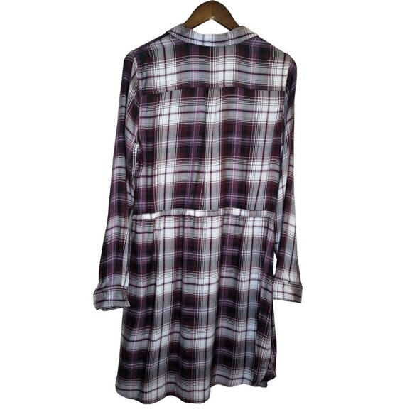 Plaid Button-Up Shirt Dress - Picture 3 of 10